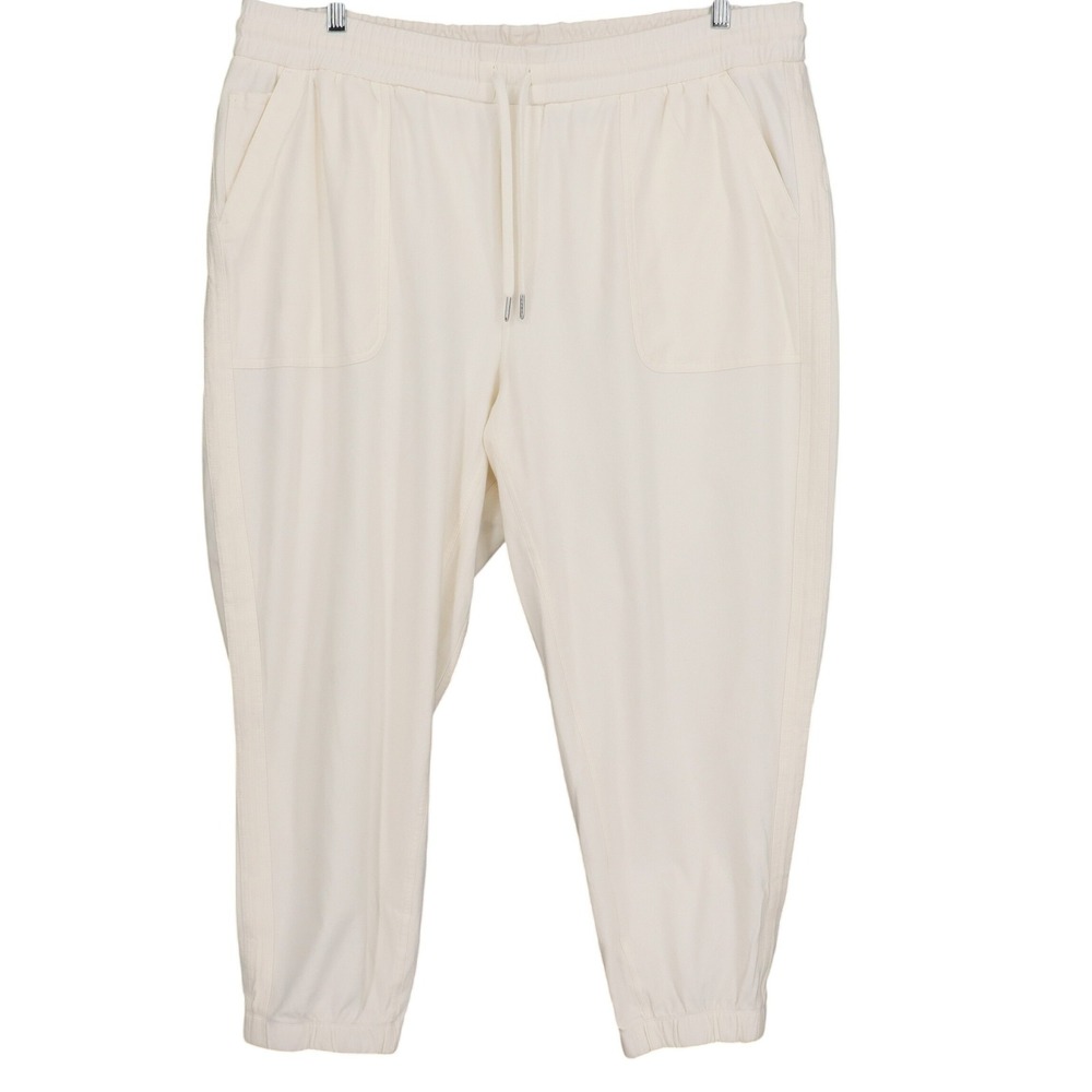 ATHLETA Women's Farallon Jogger Plus Size 2X Magnolia White Athleisure Casual